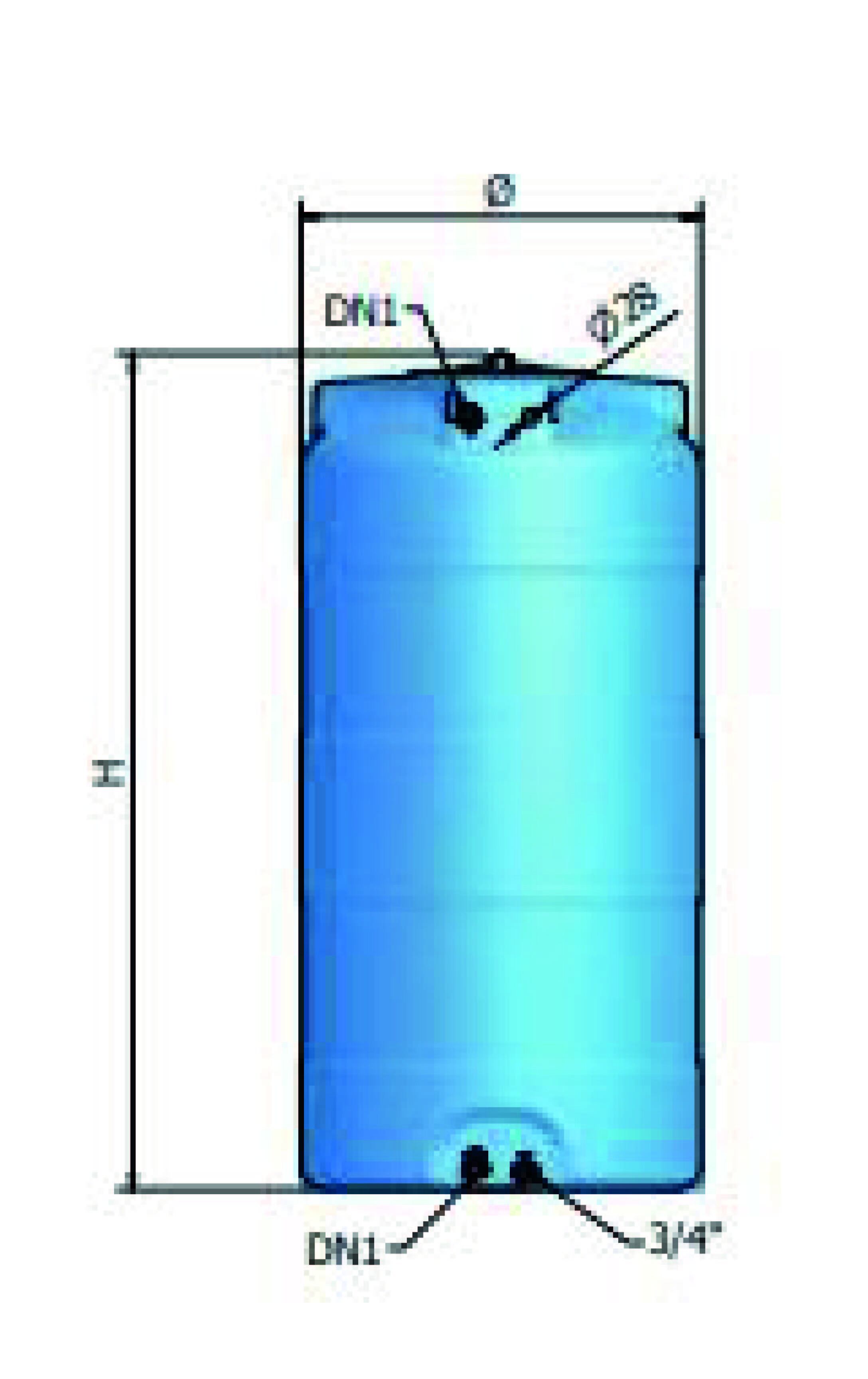 CUVE STOCKAGE VERTICALE BLEUE EN PE 5000L PRE EQUIPEE - RENSON - 817677