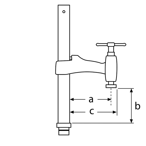 Serre-joint pour table de soudage 4003-W - Ø 16 mm ouverture 30 cm URKO - 1548031