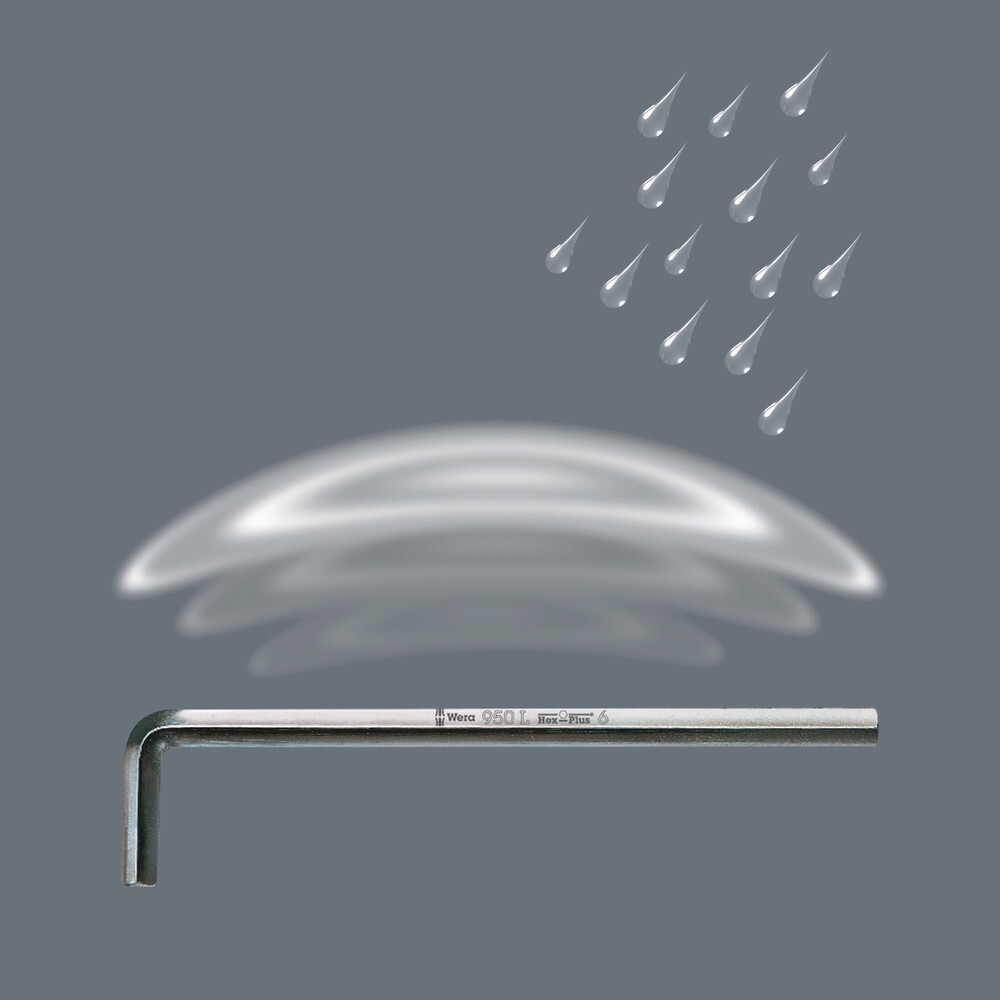 Clés mâles coudées, syst. métrique, chromées 950 L Hex-Plus 12,0 WERA - 05021645001