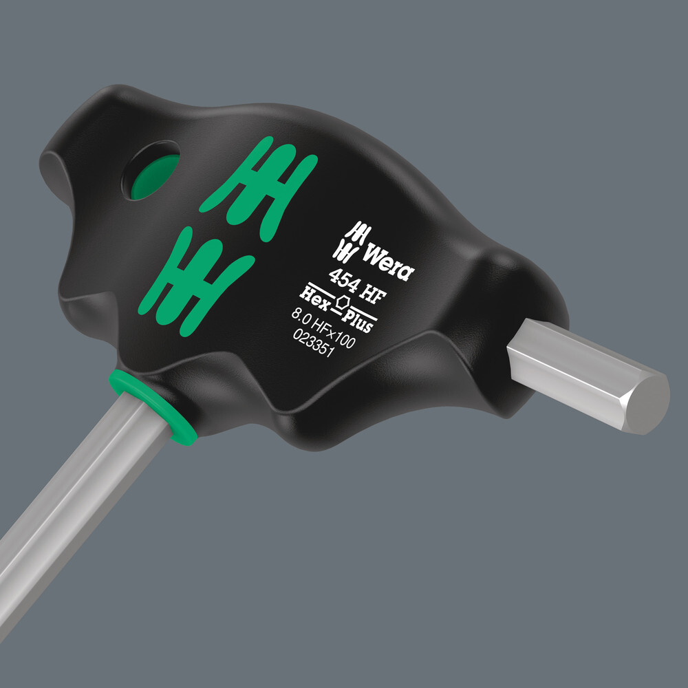 Tournevis hexagonal en T Hex-Plus avec fonction de retenue 454 Hex-Plus HF 6 x 200 mm WERA - 05023348001