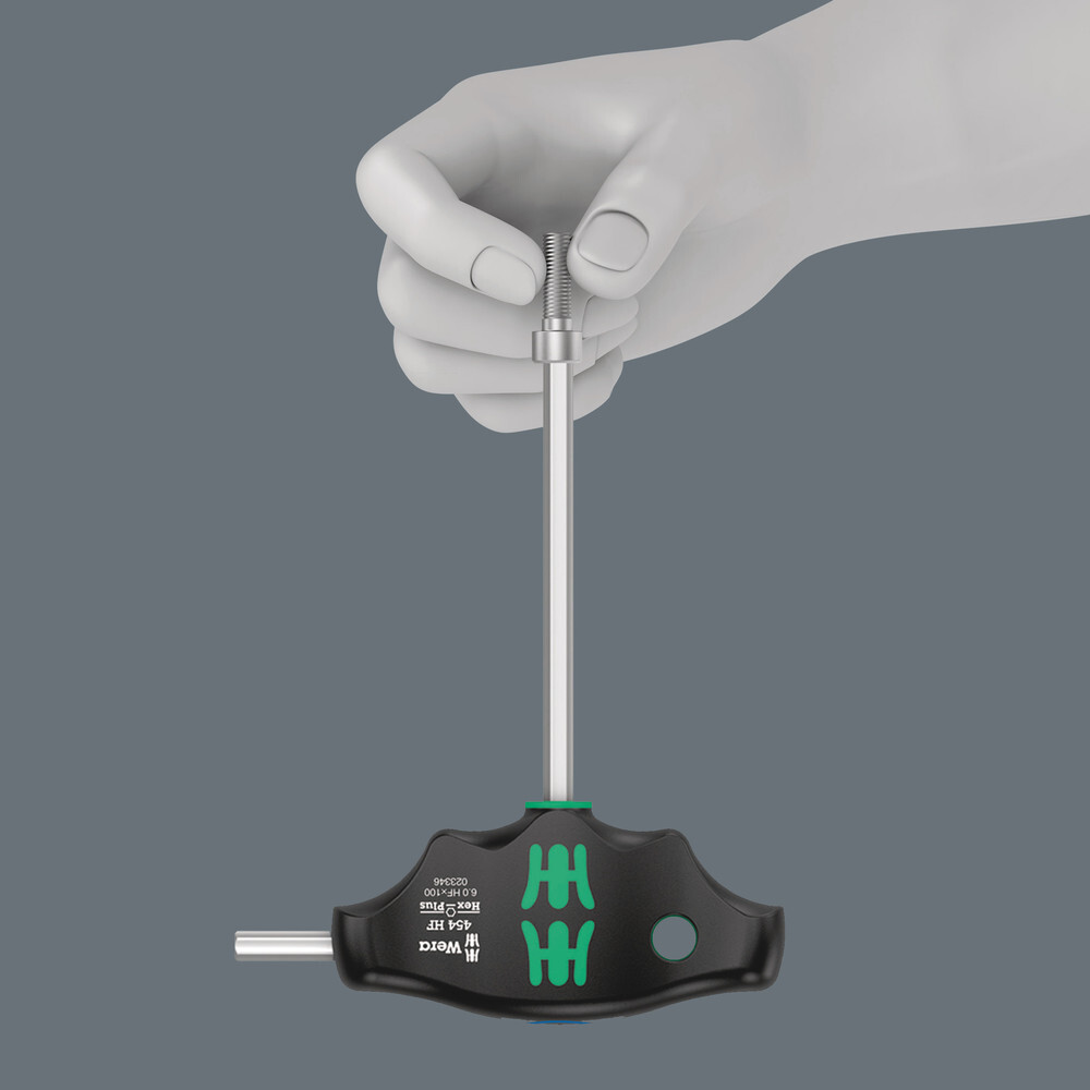 Tournevis hexagonal en T Hex-Plus avec fonction de retenue, système impérial 454 Hex-Plus HF 5/32