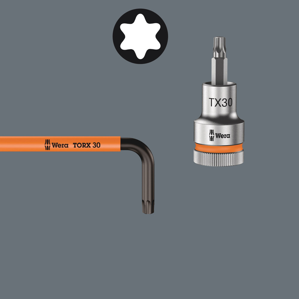Clés mâles coudées avec fonction de retenue, version longue 967 SXL HF TORX 25 WERA - 05024476001