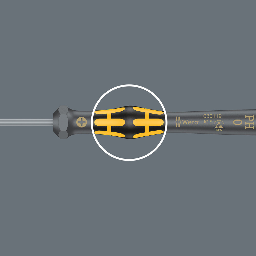 Tournevis ESD à douille Kraftform Micro 1569 ESD Micro 3,0 x 60 mm WERA - 05030414001