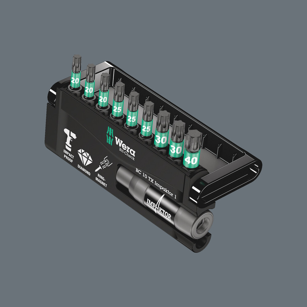 Bit-Check 10 TX Impaktor 1 Bit-Check 10 TORX Impaktor 1 WERA - 05057688001