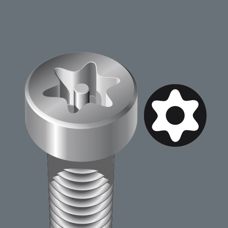 Emb.stand. extra rigide avec orifice 867/1 Z BO TORX 20 x 25 mm SB Wera - 05073064001