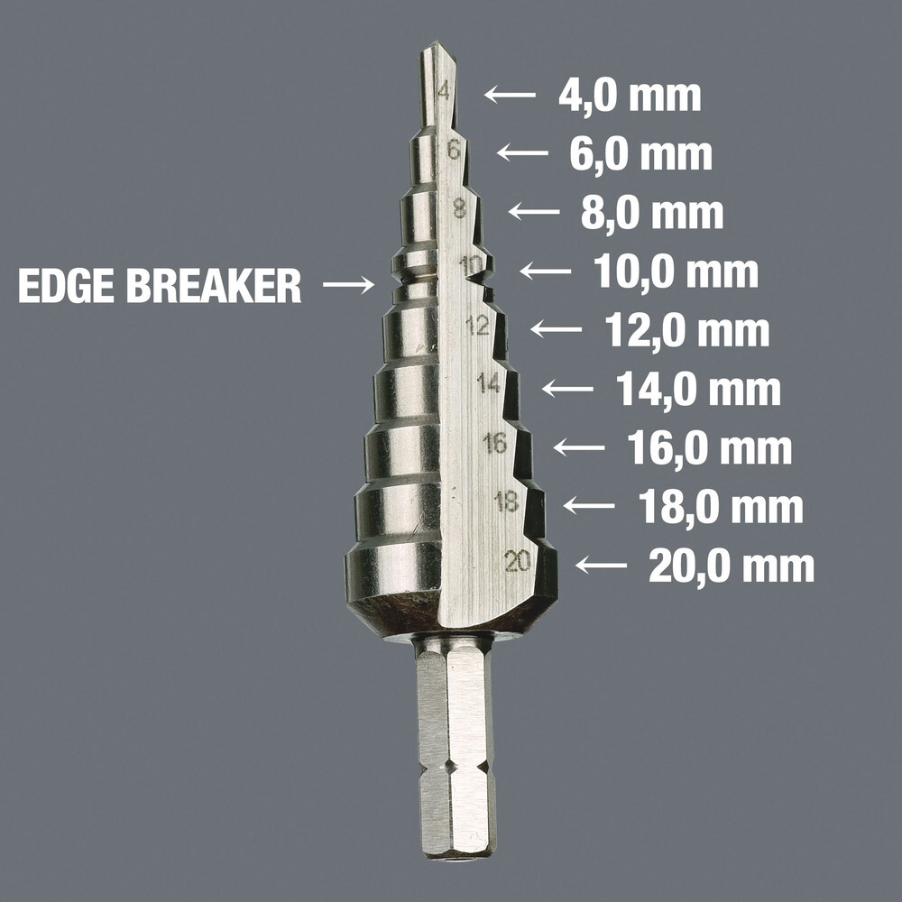 Embout-taraud étagé, 4-20 mm 843 WERA - 05104672001