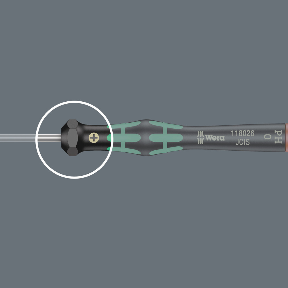 Tournevis électronicien pour vis cruciformes PH 2050 PH 0 x 60 mm WERA - 05118022001