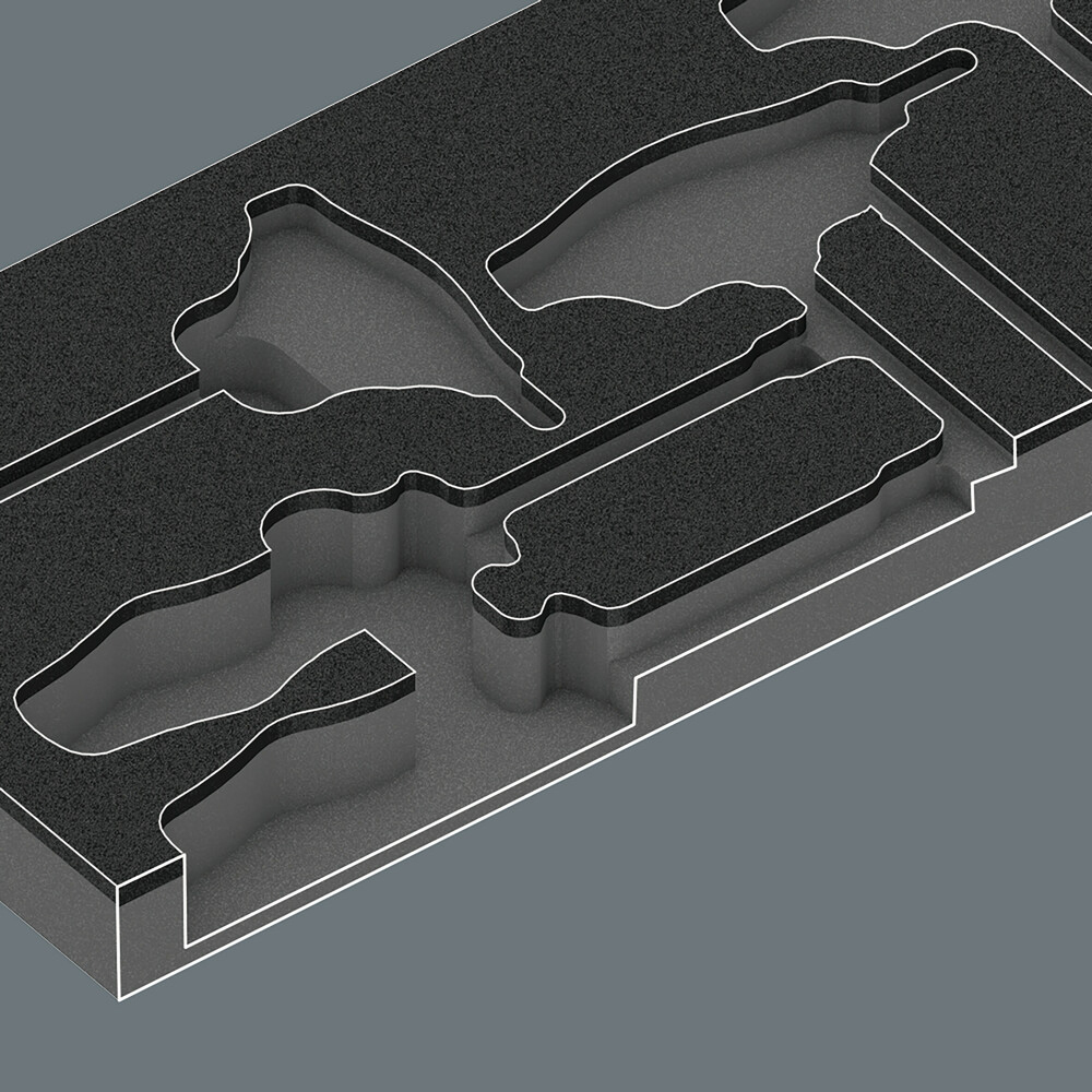Pièce de rechange, sans outils 9813 Insert en mousse p.j. tournevis Hex 1 Wera - 05137313001