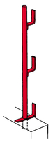 Garde corps/potelet ALTRAD à réservation pour planche Ø 25 mm - 608850ZMH