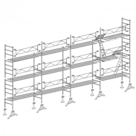 Échafaudage ALTRAD VITO49 longueur 13 m hauteur 7 m lot de 91 m² - L49091GF