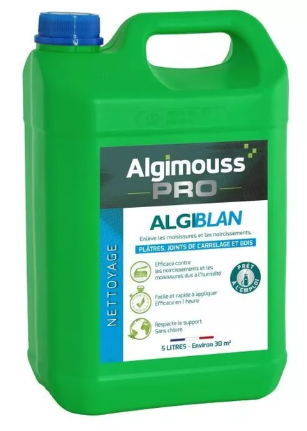 ALGIBLAN - 5 LITRES - Nettoyant bois noircis et moisissures ALGIMOUSS - 002003