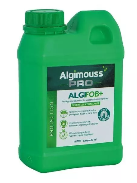 ALGIFOB+ - 1 LITRE - Imperméabilisant eau + graisses pour dallages, carrelage ALGIMOUSS - 048001