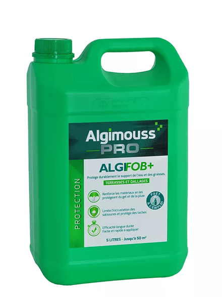 ALGIFOB+ - 5 LITRES - Imperméabilisant eau + graisses pour dallages, carrelage ALGIMOUSS - 048002