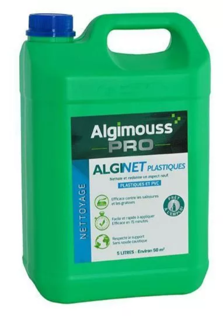 ALGINET PLASTIQUE - 1 LITRE - Nettoyant plastiques, PVC ALGIMOUSS - 049002