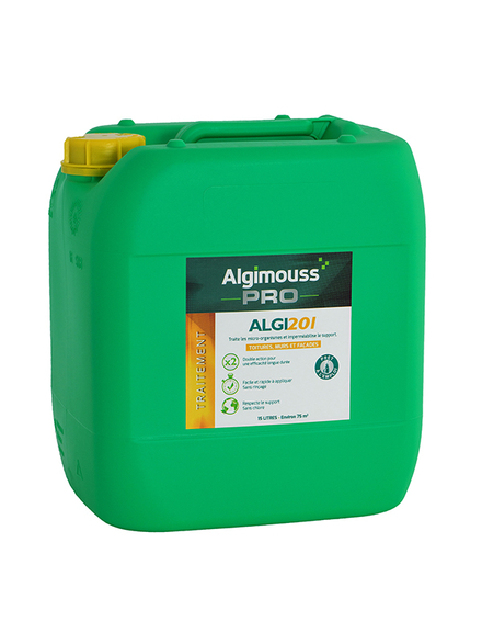 ALGI 201 - 20 LITRES - Traitement et imperméabilisant toitures, murs, façades ALGIMOUSS - 088004