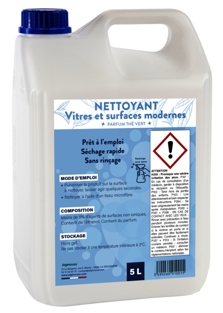 NETTOYANT VITRES SURFACES MODERNES 5L 091001