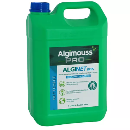 ALGINET BOIS - 5 LITRES - Nettoyant rénovateur bois ALGIMOUSS - 096002