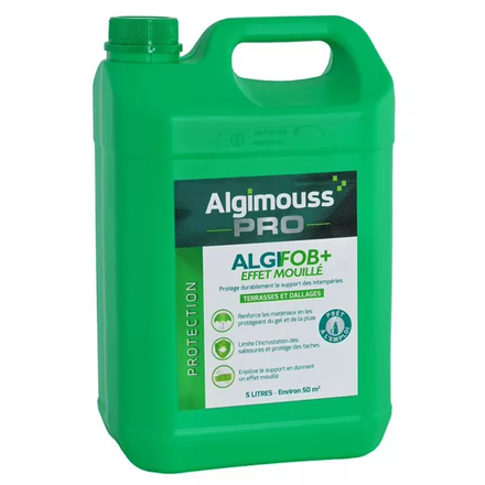 ALGIFOB+ EFFET MOUILLE - 5 L - Imperméabilisant effet mouillé pour dallages ALGIMOUSS - 098002