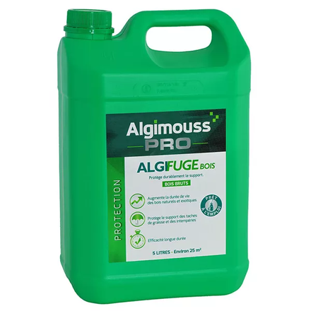 ALGIFUGE BOIS - 5 LITRES - Imperméabilisant bois naturel et exotique ALGIMOUSS - 099002