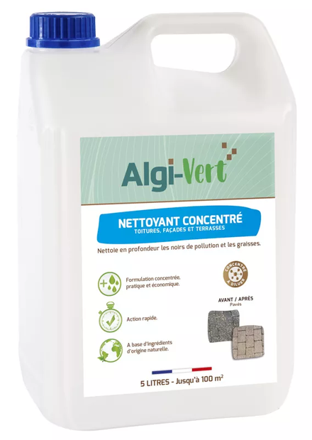 ALGI-VERT NETTOYANT CONCENTRE A DILUER 5 LITRES 195002