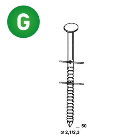 12600 COILS 21/23 X 50 ANNELÉES GALVA - ASLAFIX - 16C21506