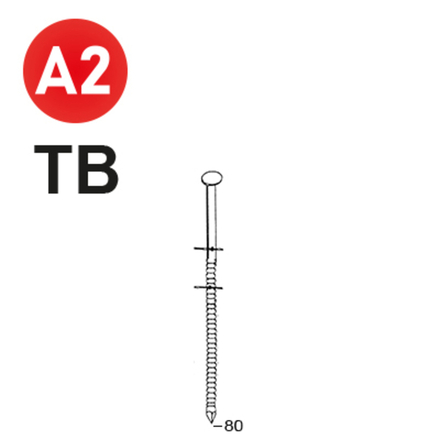 4500 COILS 28/31 X 80 ANNELÉES INOX TB - ASLAFIX - 16F28808