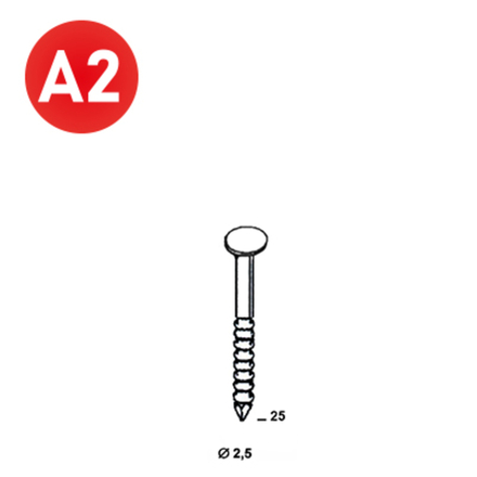 3600 COILS S 25X25 ANNELÉ INOX A2 - ASLAFIX - 16S25259