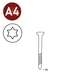 2000 SCRAIL 25/28 X40 INOX A4 TX15 - ASLAFIX - 16S25409TX