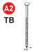 4200 COILS S 25X64 ANNELÉ INOX A2 TB - ASLAFIX - 16S25648A2