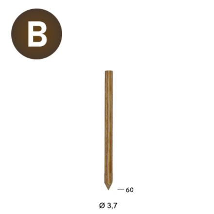 3060 LIGNOLOC 37 X 60 BOIS - ASLAFIX - 16S3760W