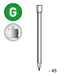 Pointes tête homme galvanisée 2,2X45 - 1 KG - ASLAFIX - 1H220455