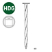 Pointe tête plate carré-torsadée HDG 3,1X80 - 1 KG - ASLAFIX - 1P310807