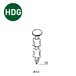 2000 POINTES JDB 20° 25X25 ANNELÉES HDG (GALVA) - ASLAFIX - 20250256