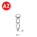 2000 POINTES JDB 20° 25X25 ANNELÉES INOX - ASLAFIX - 20250259