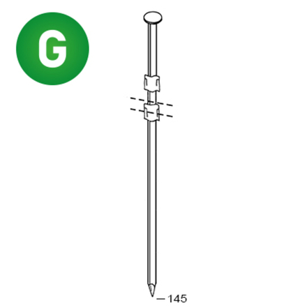 720 POINTES 20° 46X145 LISSES GALVA - ASLAFIX - 20461455