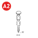 2000 POINTES JDB 25° 28X32 ANNELÉES INOX - ASLAFIX - 25280329