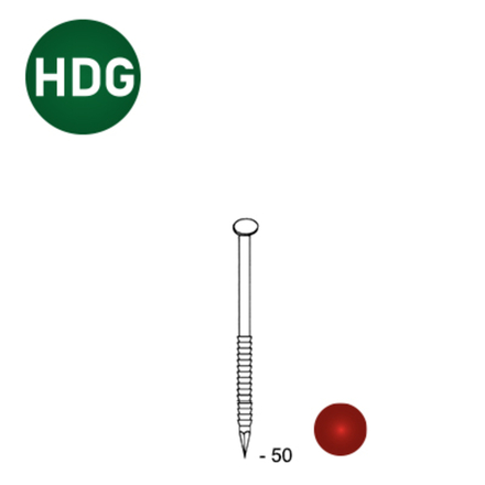 2200 POINTES 34° 25 X 50 ANNELÉES HDG ROUGE - ASLAFIX - 34250507
