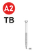 2200 POINTES 34° 28 X 55 ANNELÉES INOX TB - ASLAFIX - 34280558