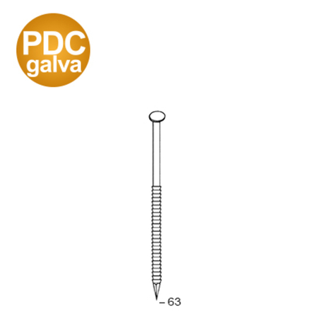 2040 POINTES 34° 28 X 63 ANNELÉES GALVA PDC - ASLAFIX - 34280636DC