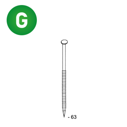2200 POINTES 34° 28 X 63 ANNELÉES GALVA - ASLAFIX - 34280636