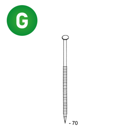2200 POINTES 34° 28 X 70 ANNELÉES GALVA - ASLAFIX - 34280706