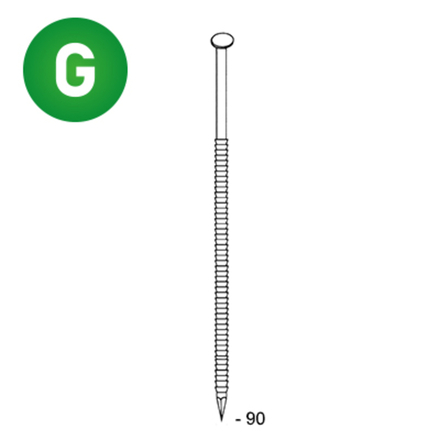 2200 POINTES 34° 31 X 90 ANNELÉES GALVA - ASLAFIX - 34310906
