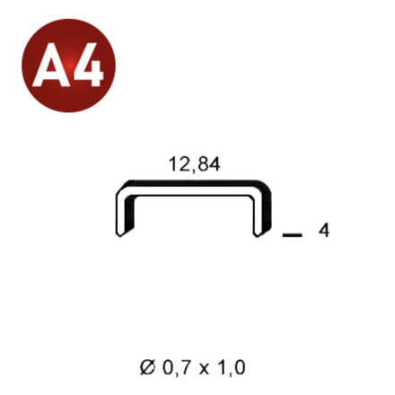 10000 AGRAFES A-04 INOX A4 (316) - ASLAFIX - 6A-049A4