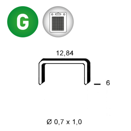 AGRAFES A-06 BLISTER1600 - ASLAFIX - 6A061BL
