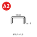 10000 AGRAFES A-06 INOX A2 (304) - ASLAFIX - 6A-069