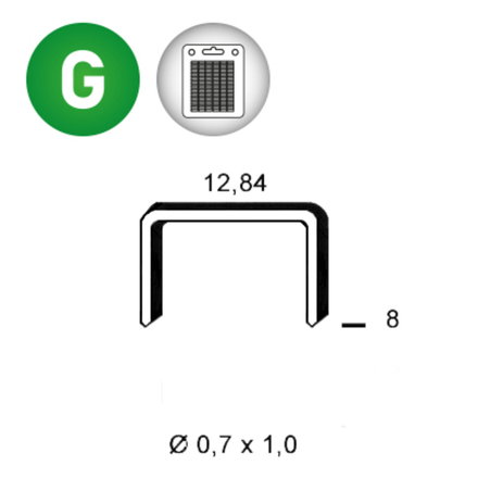 AGRAFES A-08 BLISTER1600 - ASLAFIX - 6A081BL