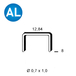 10000 AGRAFES A-08 ALUMINIUM - ASLAFIX - 6A-088