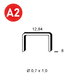 10000 AGRAFES A-08 INOX A2 (304) - ASLAFIX - 6A-089