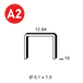 10000 AGRAFES A-10 INOX A2 (304) - ASLAFIX - 6A-109
