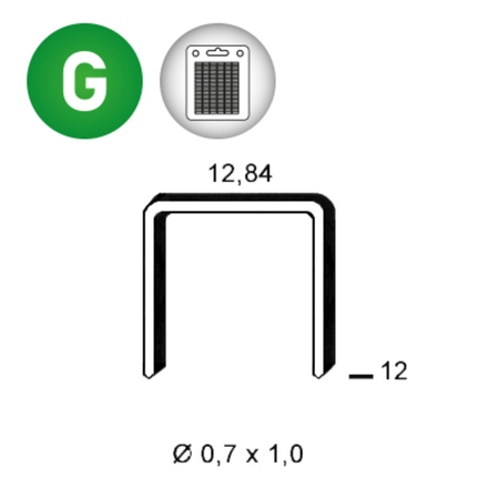 AGRAFES A-12 BLISTER1600 - ASLAFIX - 6A121BL
